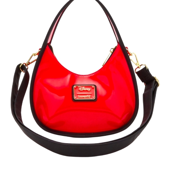 Loungefly Disney Mickey And Friend Walking Patent Vinyl Crossbody Bag  Wallet Nw - Picture 5 of 7